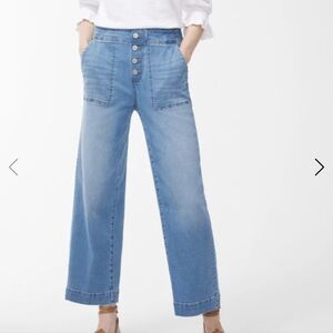 Chico's Women's Pull On Wide Leg Ankle Jeans